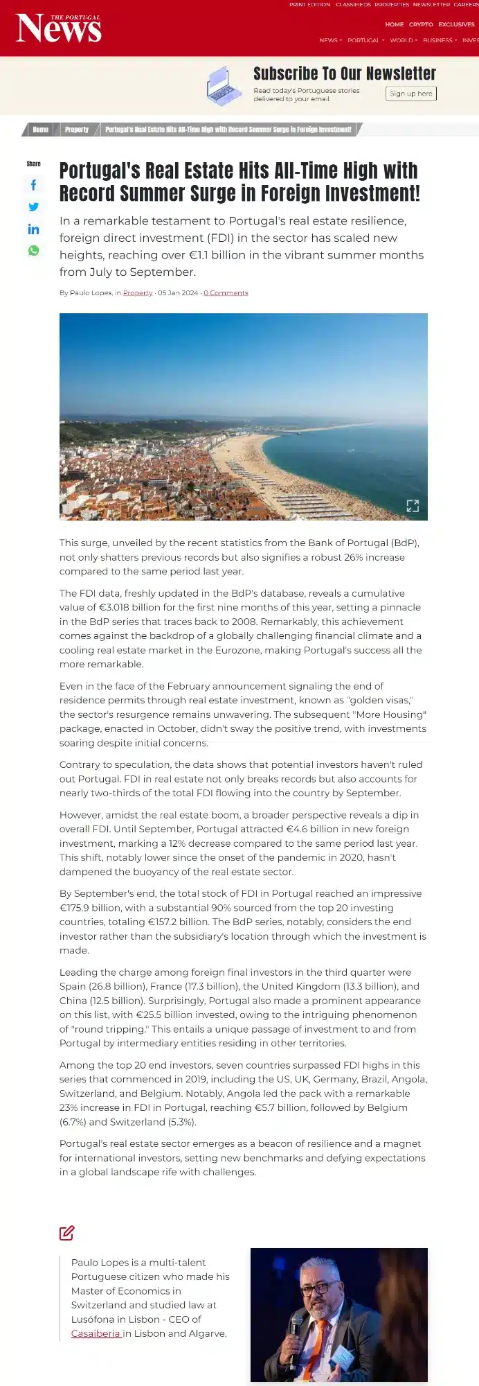 Um artigo sobre n&oacute;s no The Portugal News